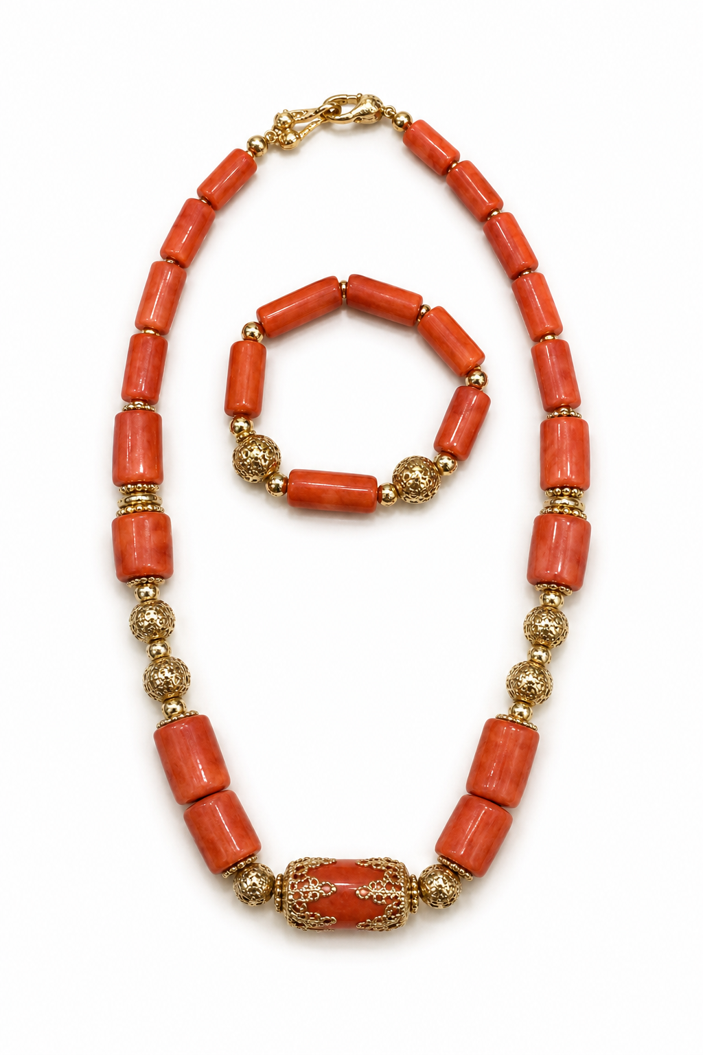 Coral Necklace Set