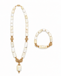 White Coral Long Necklace Set