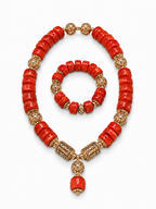 Coral Choker Necklace Set