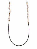 Purple Pearl Black Bead Eyewear Chain