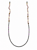 Purple Pearl Black Bead Eyewear Chain