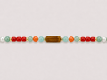 Coral Tiger-Eye Anklet