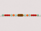Coral Tiger-Eye Anklet