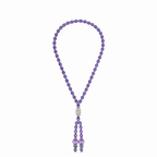 Violet Glass Bead Necklace