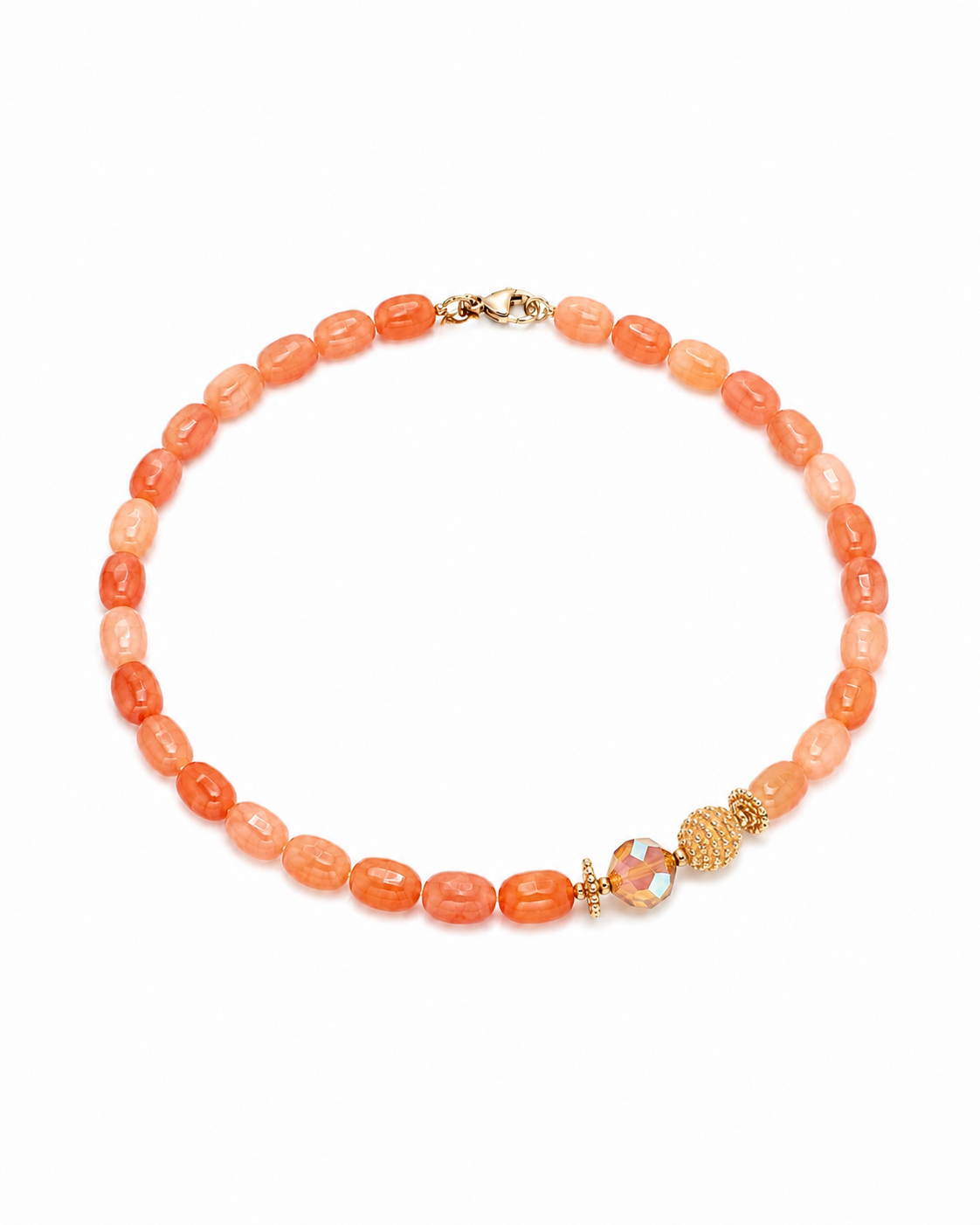 Apricot Glass Bead Choker