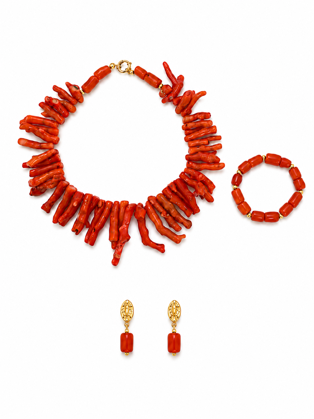 Coral Necklace Set