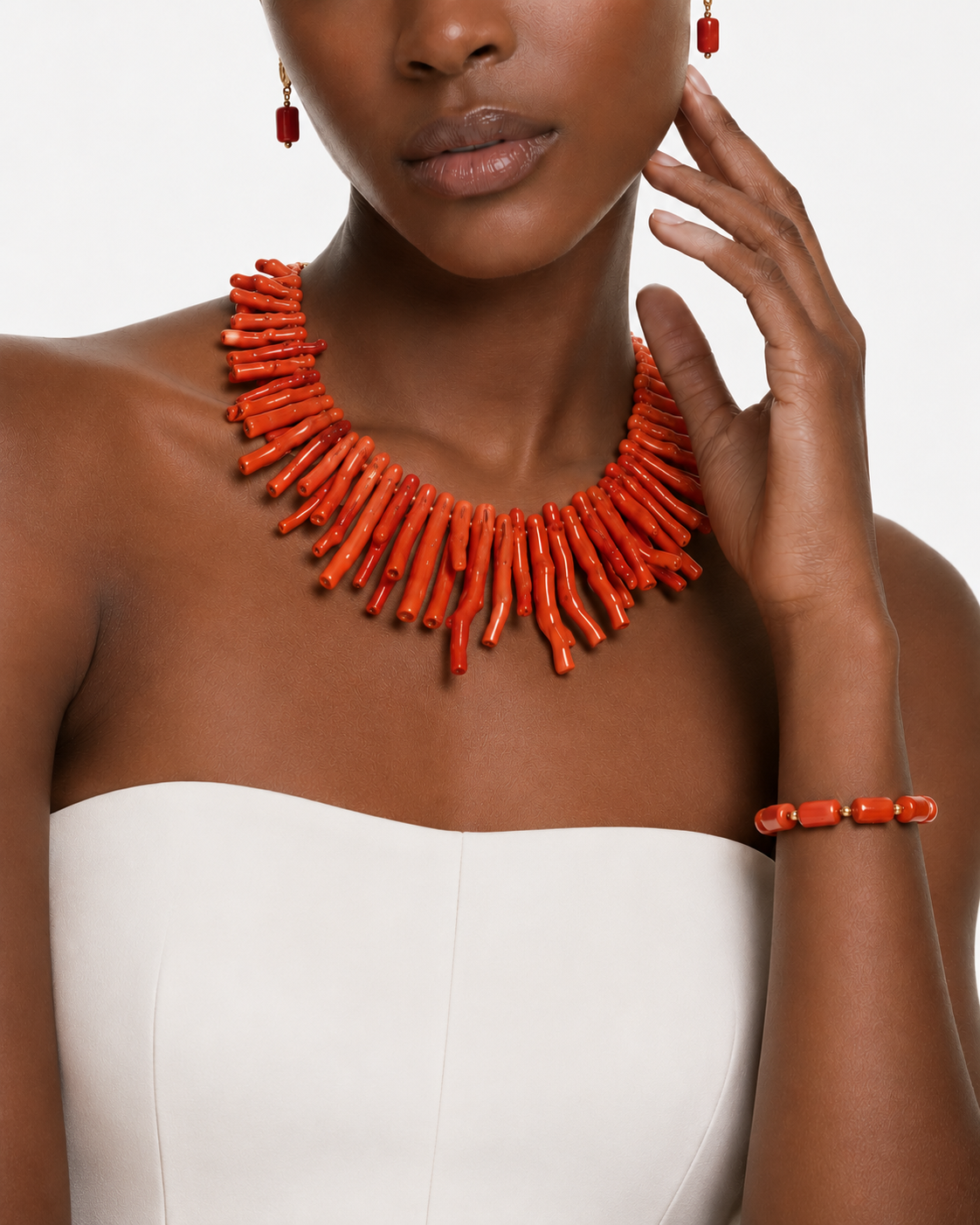Coral Necklace Set