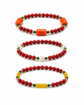 Coral Bracelet Set
