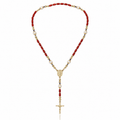 Coral Rosary Necklace
