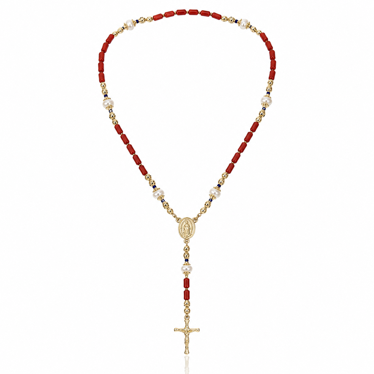 Coral Rosary Necklace